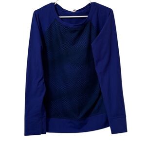 Under Armour Blue & Black Printed Athletic Long Sleeve